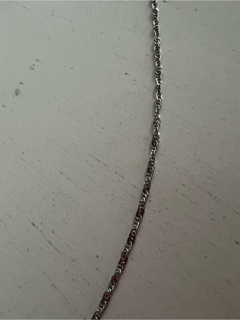 Silver Twisted Rope Chain Necklace